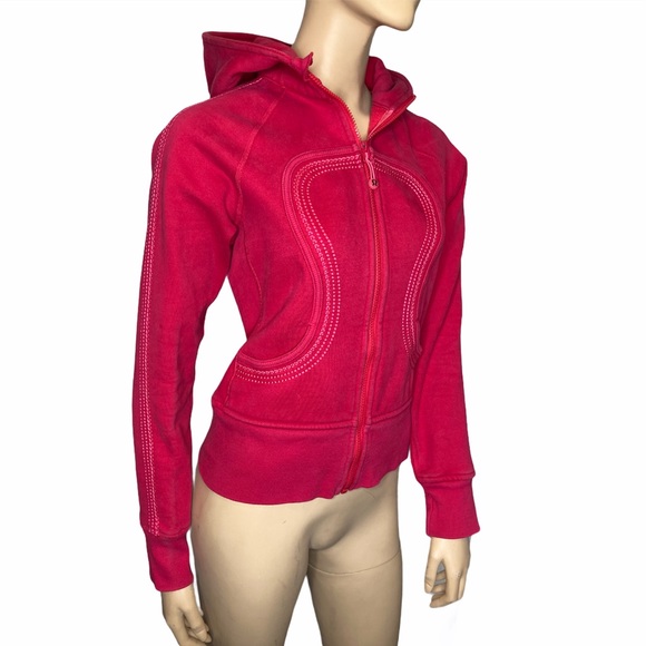 lululemon athletica Sweaters - Lululemon Women’s Vintage Scuba Sweater Zippered Hooded Jacket Top Pink